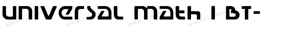 Universal Math I BT字体转换